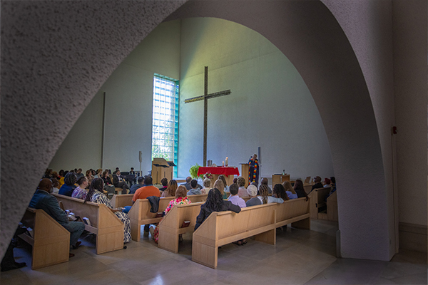 2024 Baccalaureate Chapel Service from the fountain